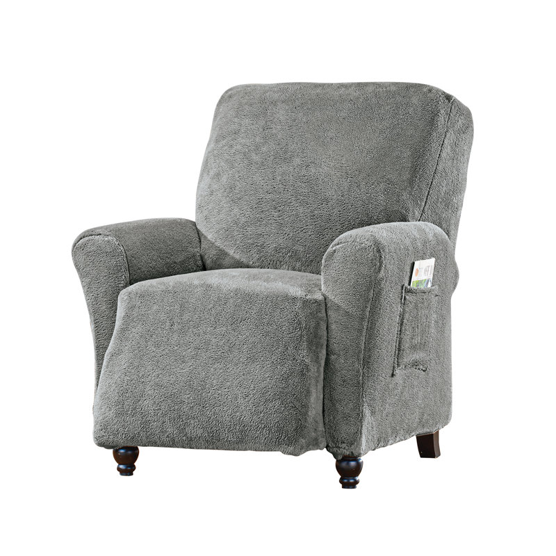 House of Hampton® Stretch Sherpa Fleece Furniture Cover Wayfair